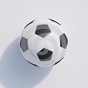 Football on white background color top view. minimal sport idea