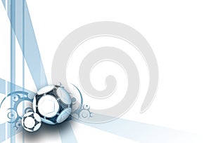 Football white blue elegance background