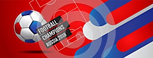 Football 2018 world championship cup background soccer, Russia