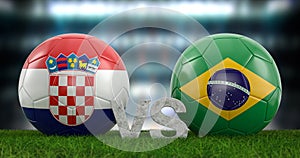Football world cup quarter-final  Croatia vs Brazil