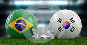 Football world cup round of 16 Brazil vs South Korea