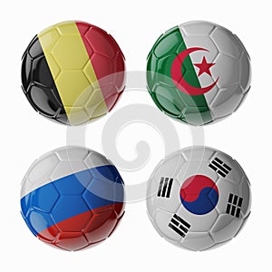 Football WorldCup 2014. Group H Football/soccer balls.