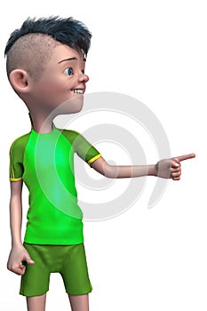 Footballer cartoon in a white background