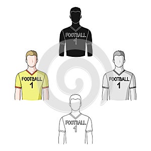 Footballer.Professions single icon in cartoon,black style vector symbol stock illustration web.