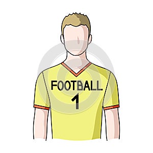 Footballer.Professions single icon in cartoon style vector symbol stock illustration web.