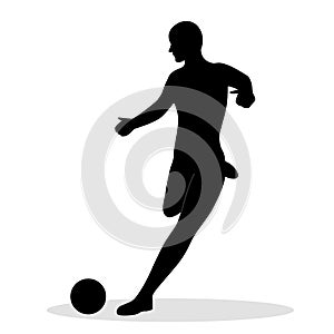 Footballer. Sport. A game. Symbol. Flat design.