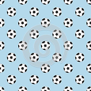 Footballs seamless pattern photo