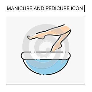 Footbath color icon