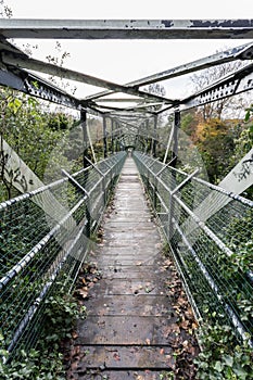 Footbridge Across River Taff