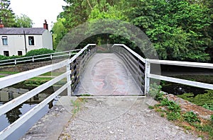 Footbridge along the Leeds Liverpool canal.