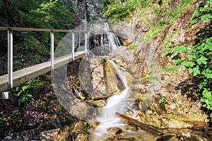 Footbridge in canyon Janosikove diery, Slovakia