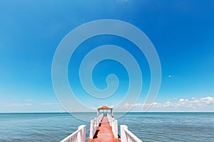 Footbridge in the caribean sea, Cuba