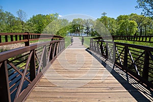 Footbridge in Clifton E French Regional Park in Plymouth Minnesota, part of the walking trails