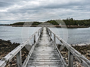 Footbridge at Frazer`s Point, Winter Harbor, Maine