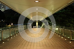 Footbridge at night