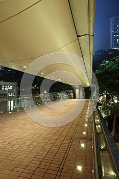 Footbridge at night