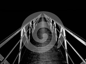 Footbridge at night