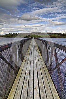 Footbridge over a lake