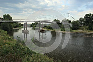 Footbridge over river Berounka