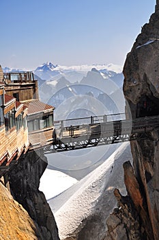 Footbridge peak on Aiguille du Midi