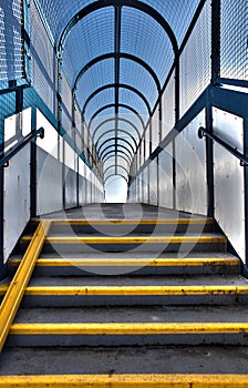 Footbridge stairs pedestrian flyover