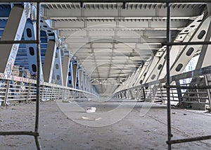 Footbridge stretching into the distance