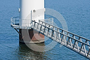 Footbridge of a windmill in the se