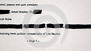 CIA document secret footer