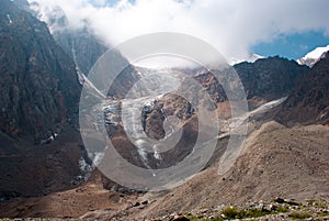 At the foothill of Big Aktru glacier