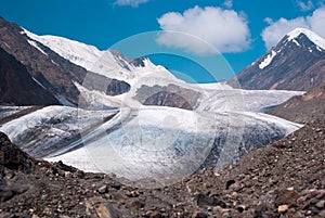 At the foothill of Big Aktru glacier