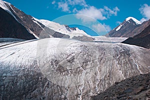 At the foothill of Big Aktru glacier