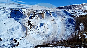 Foothills of the Caucasus. Winter