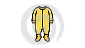 footie outfit baby cloth color icon animation