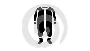 footie outfit baby cloth glyph icon animation