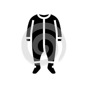 footie outfit baby cloth glyph icon vector illustration