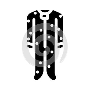 footie outfit baby cloth glyph icon vector illustration