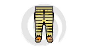 footie pants baby cloth color icon animation