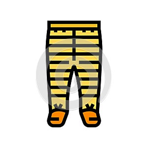 footie pants baby cloth color icon vector illustration