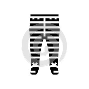 footie pants baby cloth glyph icon vector illustration