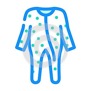 footie sleeper baby cloth color icon vector illustration