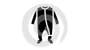 footie sleeper baby cloth glyph icon animation