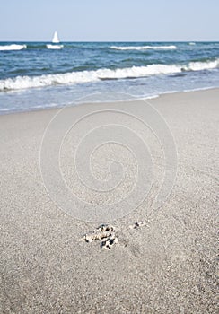 Footmark in the sand