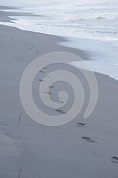 Footmarks on beach