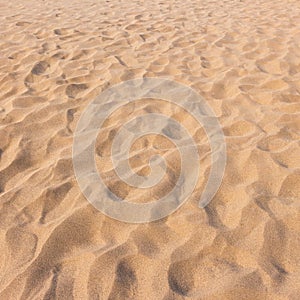 Footmarks on sand and sand texture