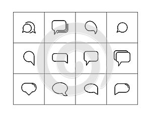 Footnote icon. Set of footnote icons. communications icons. contact us icons