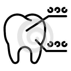 Footnote Tooth icon, outline style