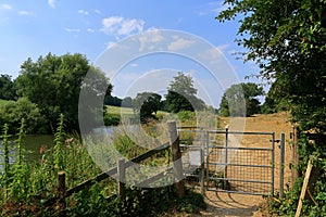 A footpath alongside the River Medway near to Wateringbury