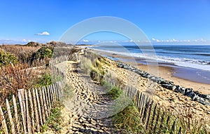 Footpath on the Atlantic Dune in Brittany