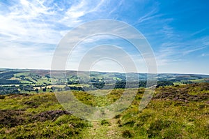 Footpath in beautiful countryside landscape