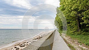 Footpath at Cape Rozewie in Poland